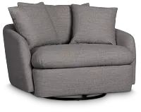 Serena Gray Fabric Swivel Chair