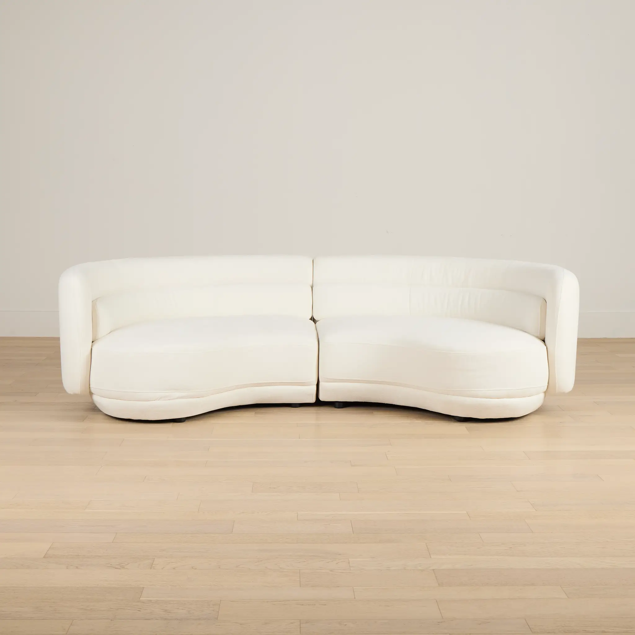 Presley White Fabric 2-piece Modular Sectional Presley White Fabric 2-piece Modular Sectional