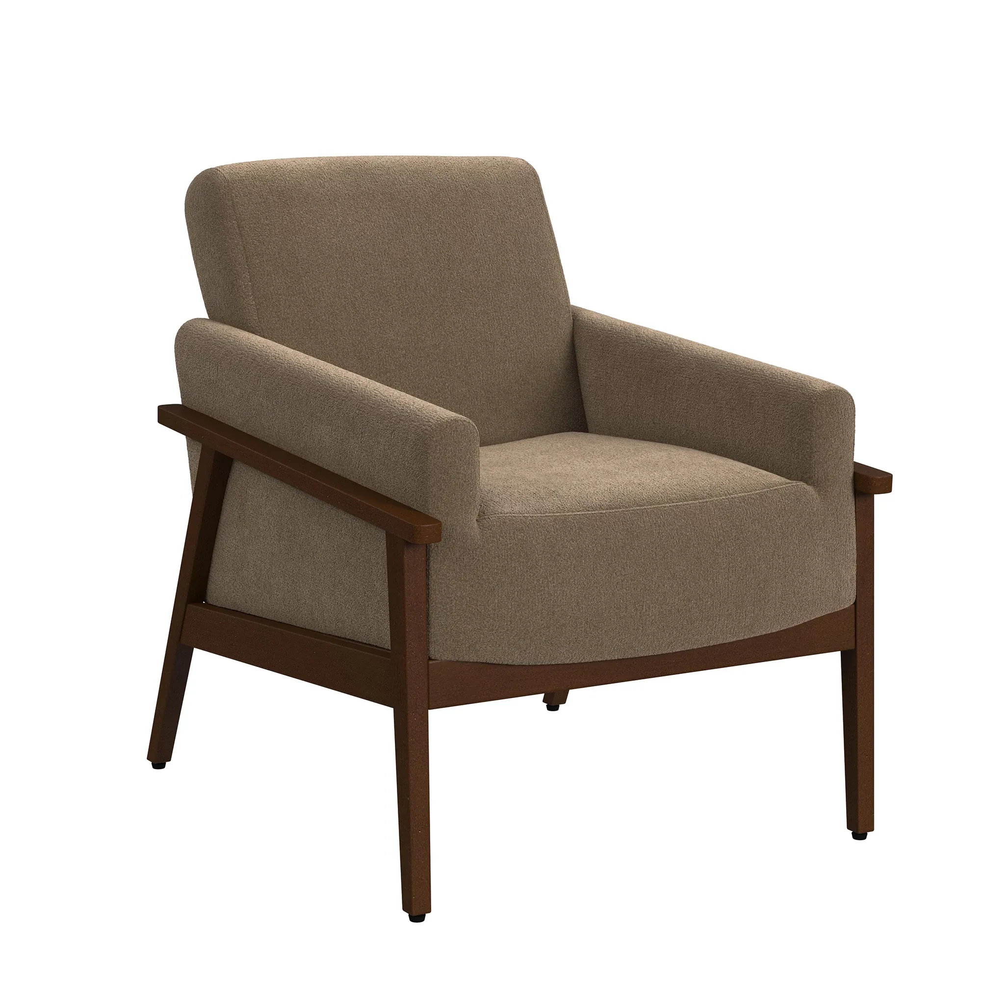 Tamsin Light Brown Fabric Accent Chair
