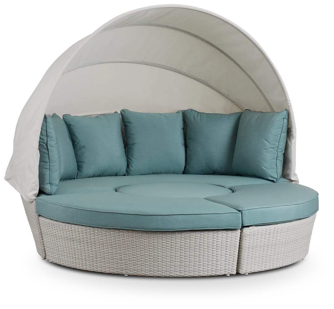 Biscayne Teal Canopy Daybed