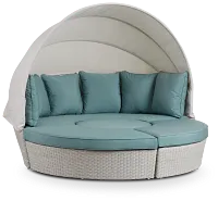 Biscayne Teal Canopy Daybed