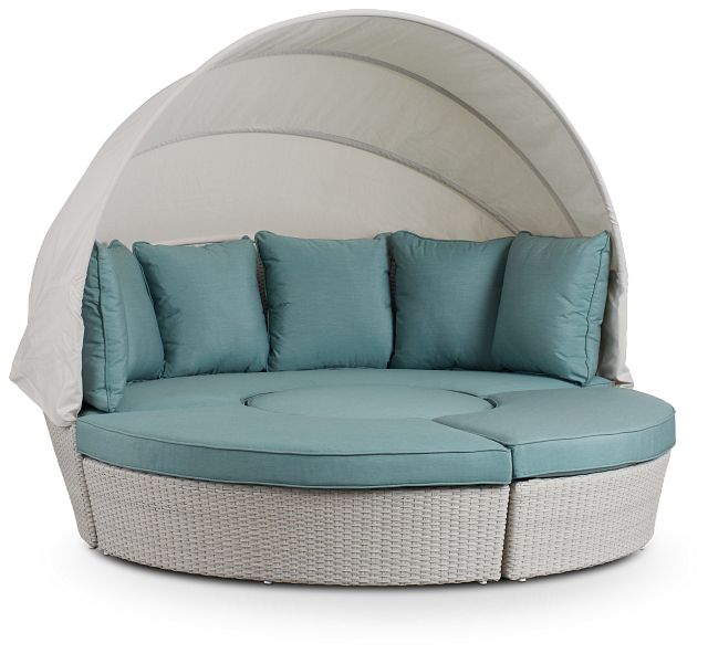 Biscayne Teal Canopy Daybed