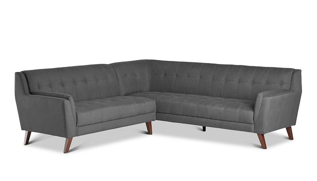 Tahoe Dark Gray Fabric Two-arm Sectional (1)