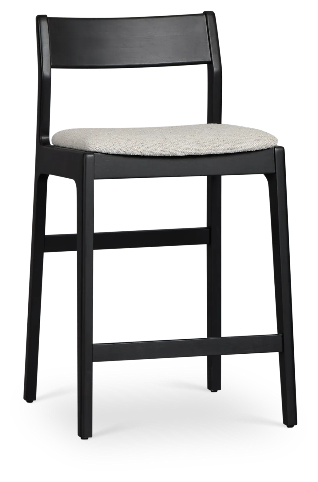 Santorini Black 24" Upholstered Barstool
