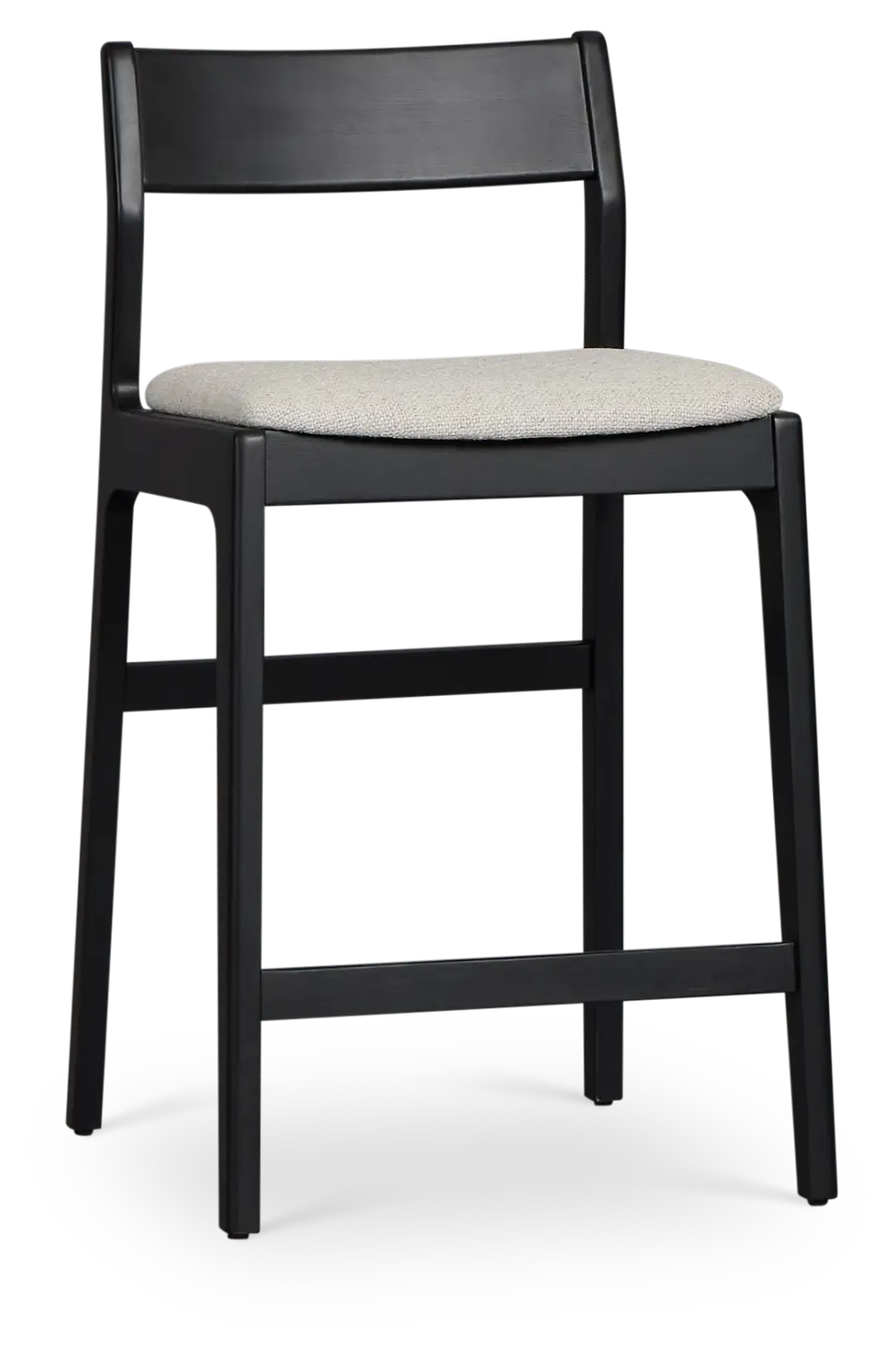Santorini Black 24" Upholstered Barstool Santorini Black 24" Upholstered Barstool