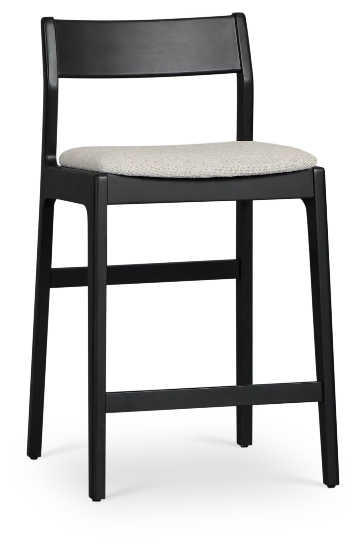 Santorini Black 24" Upholstered Barstool