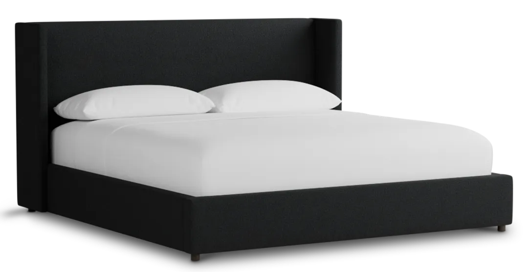 Captiva Elite Black 48" Upholstered Shelter Bed