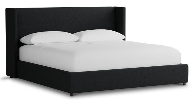 Captiva Elite Black 48" Upholstered Shelter Bed