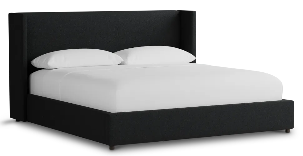 Captiva Elite Black 48" Upholstered Shelter Bed