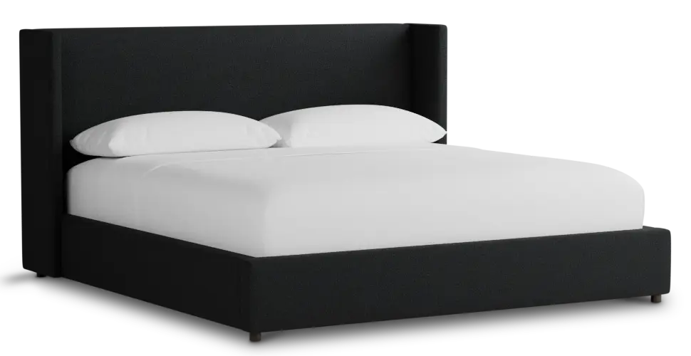 Captiva Elite Black 48" Upholstered Shelter Bed Captiva Elite Black 48" Upholstered Shelter Bed