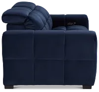 Gemma Navy Velvet Power Reclining Sofa