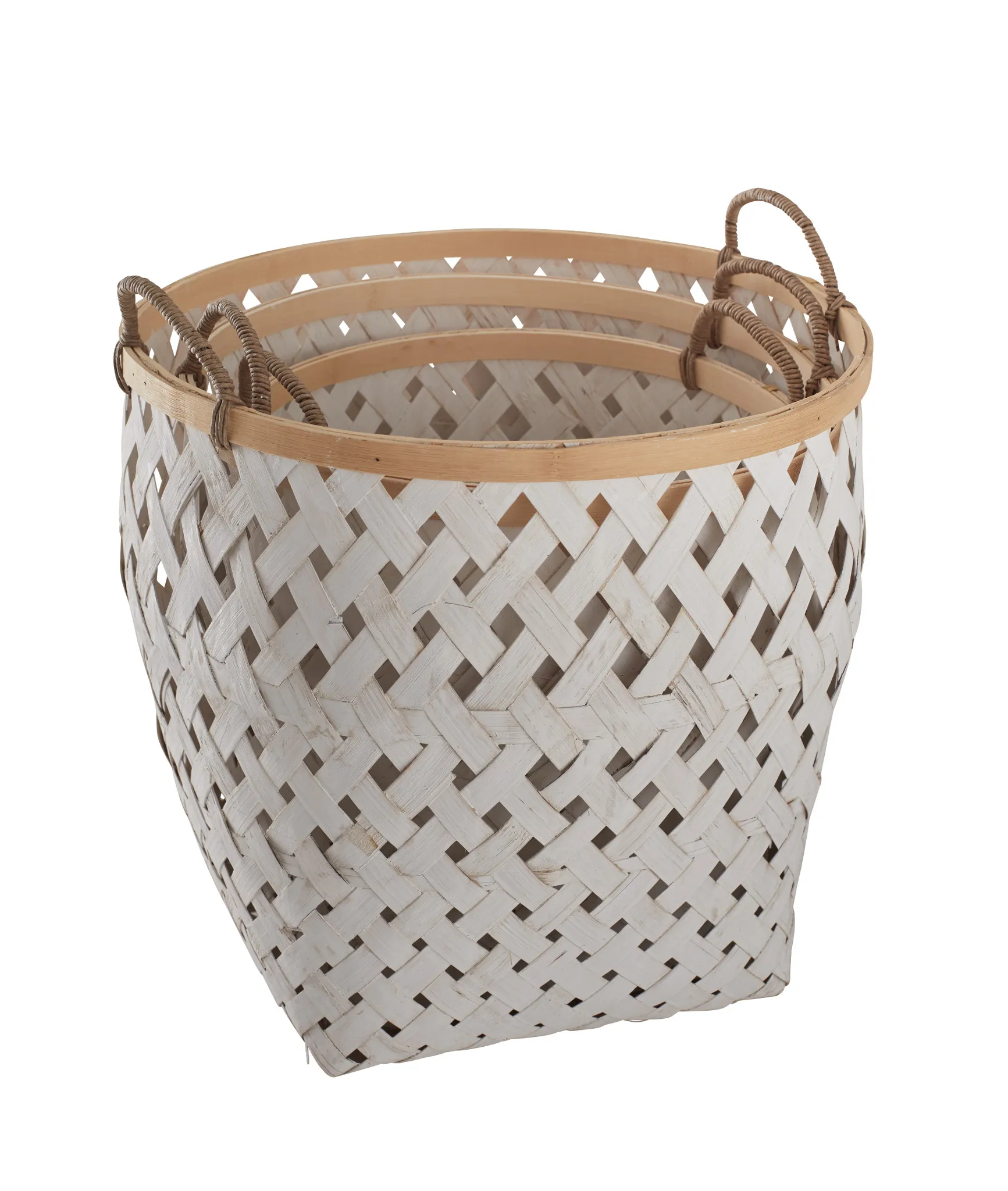 Kaine White Set Of 3 Basket