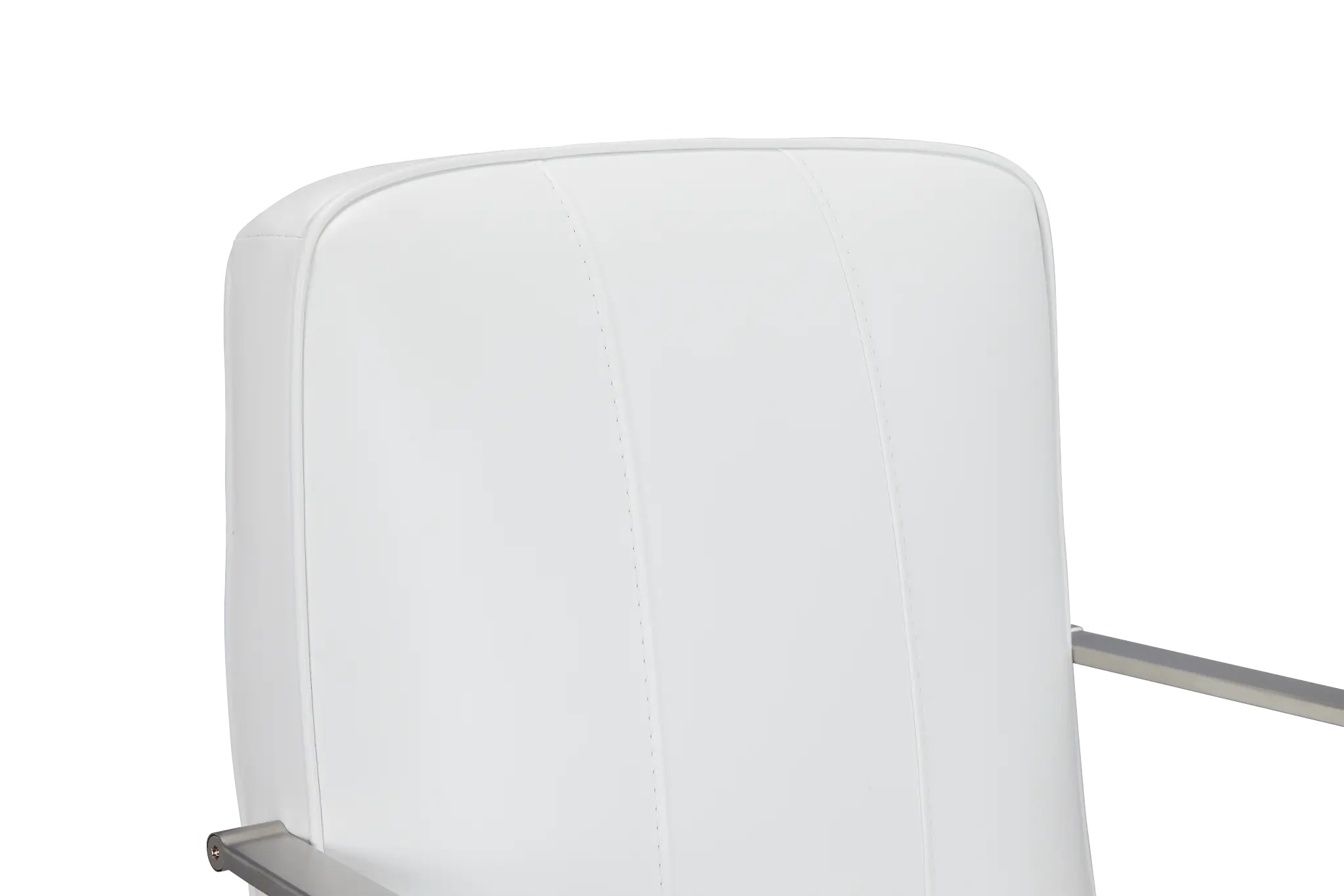 Haven White Chrome Upholstered Desk Chair Haven White Chrome Upholstered Desk Chair