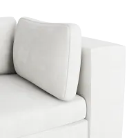 Destin Sutton White Fabric 5-piece Modular Sectional