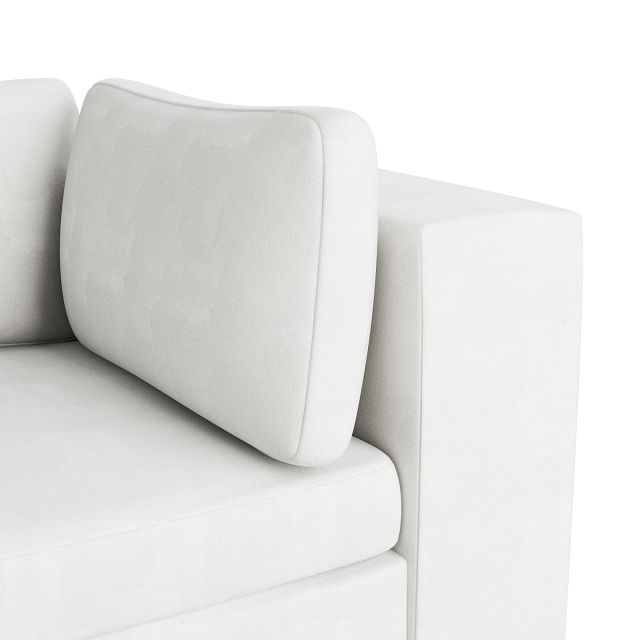 Destin Sutton White Fabric 5-piece Modular Sectional