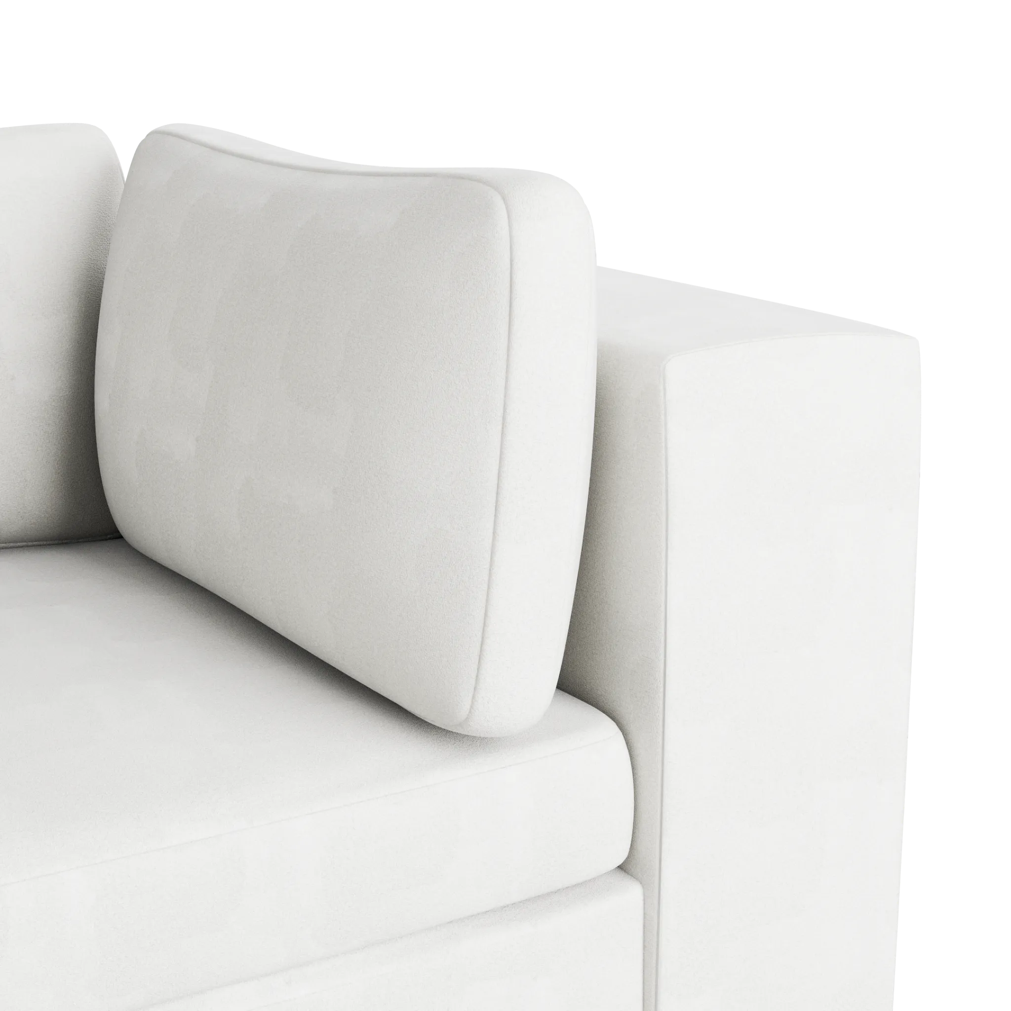 Destin Sutton White Fabric 5-piece Modular Sectional