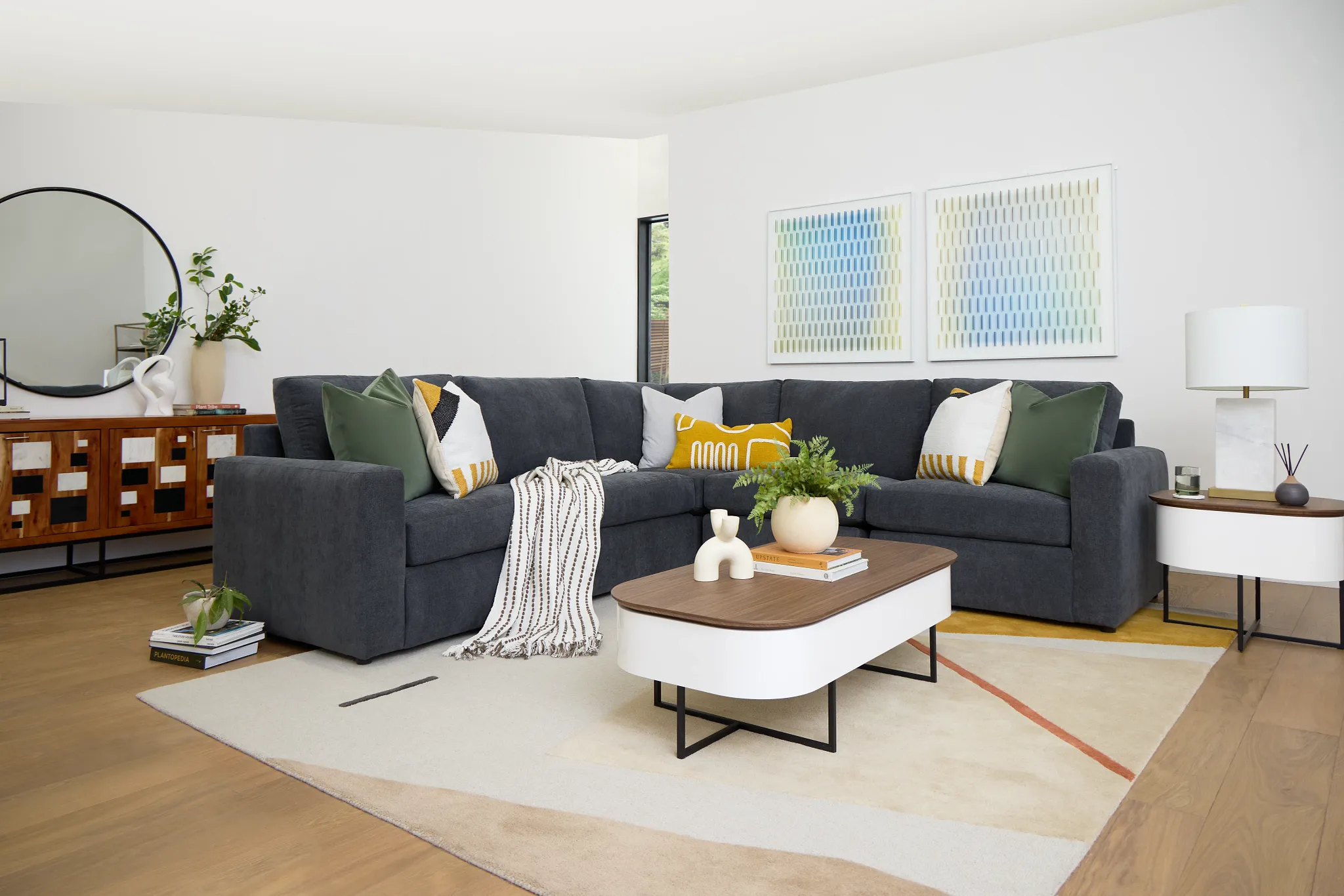 Harlan White Rect Coffee Table