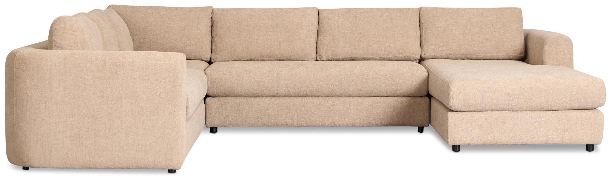 Alma Taupe Fabric Medium Right Chaise Sectional