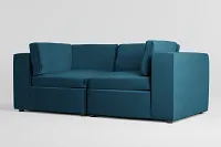 Destin Joya Teal Velvet 2-piece Modular Sofa