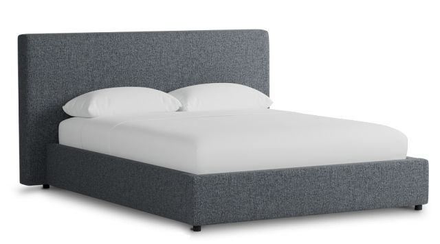 Gayton Elavation Gray 44" Upholstered Platform Bed