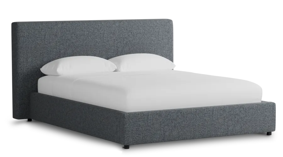 Gayton Elavation Gray 44" Upholstered Platform Bed