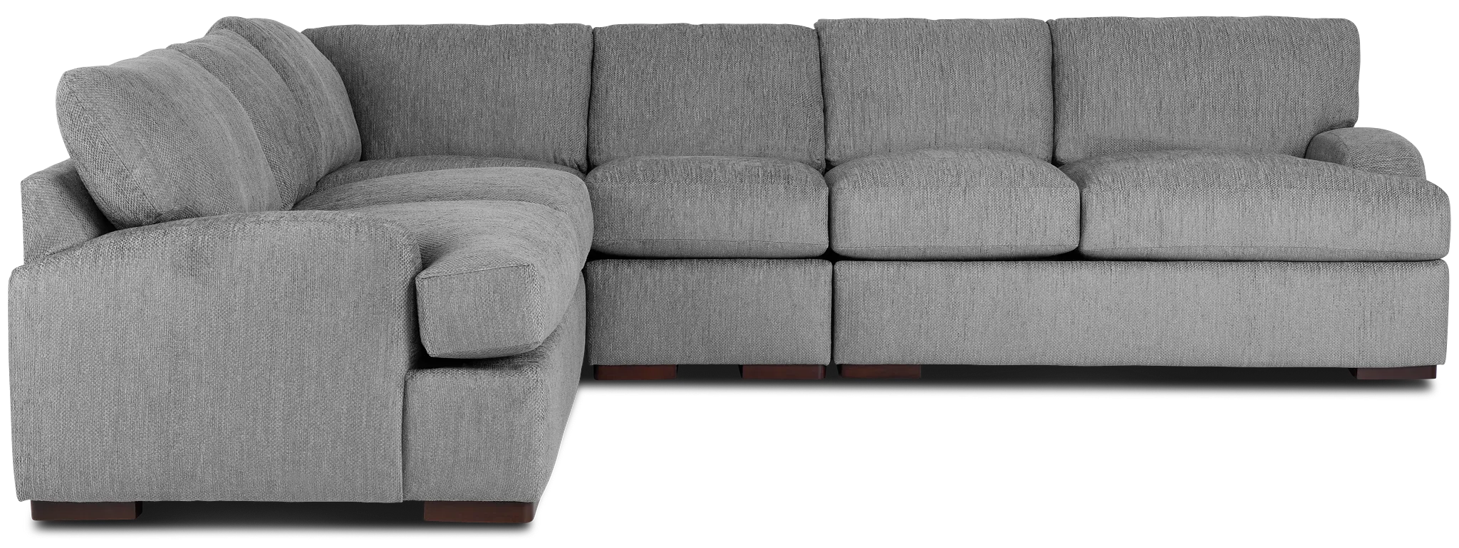 Alpha Light Gray Fabric Medium Two-arm Sectional