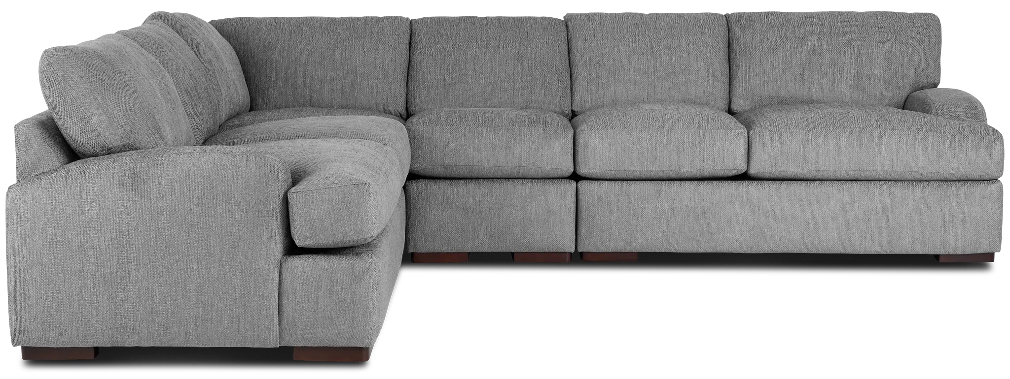 Alpha Light Gray Fabric Medium Two-arm Sectional Alpha Light Gray Fabric Medium Two-arm Sectional