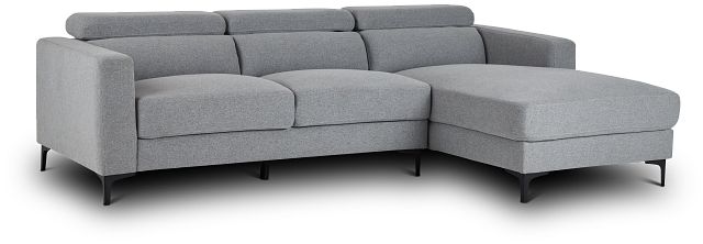 Trenton Light Gray Fabric Right Chaise Sectional (3)