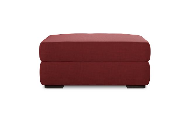 Edgewater Haven Red Ottoman