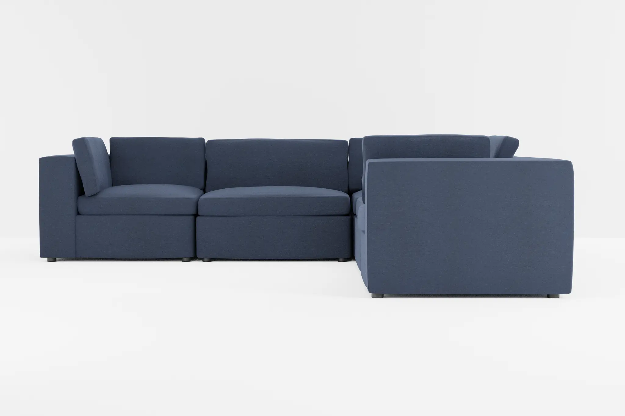 Destin Peyton Dark Blue Fabric 5-piece Modular Sectional Destin Peyton Dark Blue Fabric 5-piece Modular Sectional