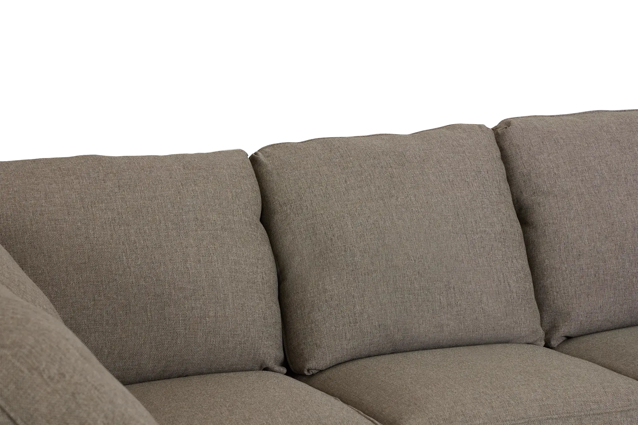 Asheville Brown Fabric Small Left Bumper Sectional Asheville Brown Fabric Small Left Bumper Sectional