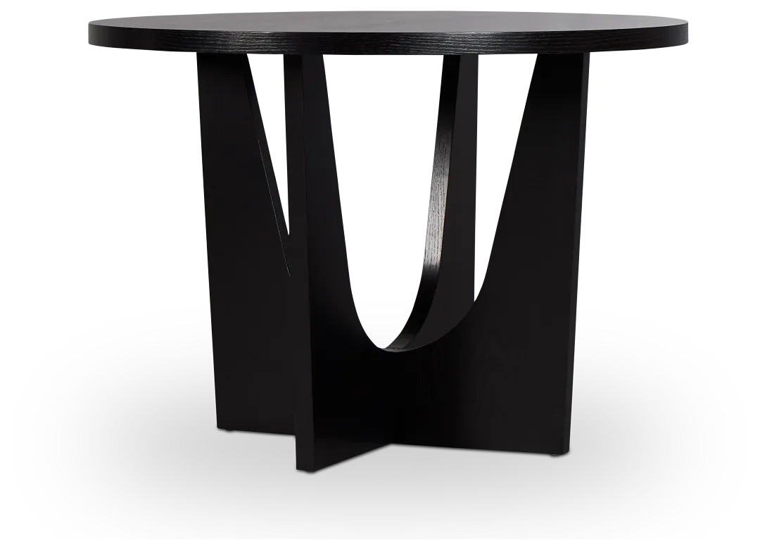 Oxford Black Round High Dining Table