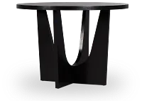 Oxford Black Round High Dining Table