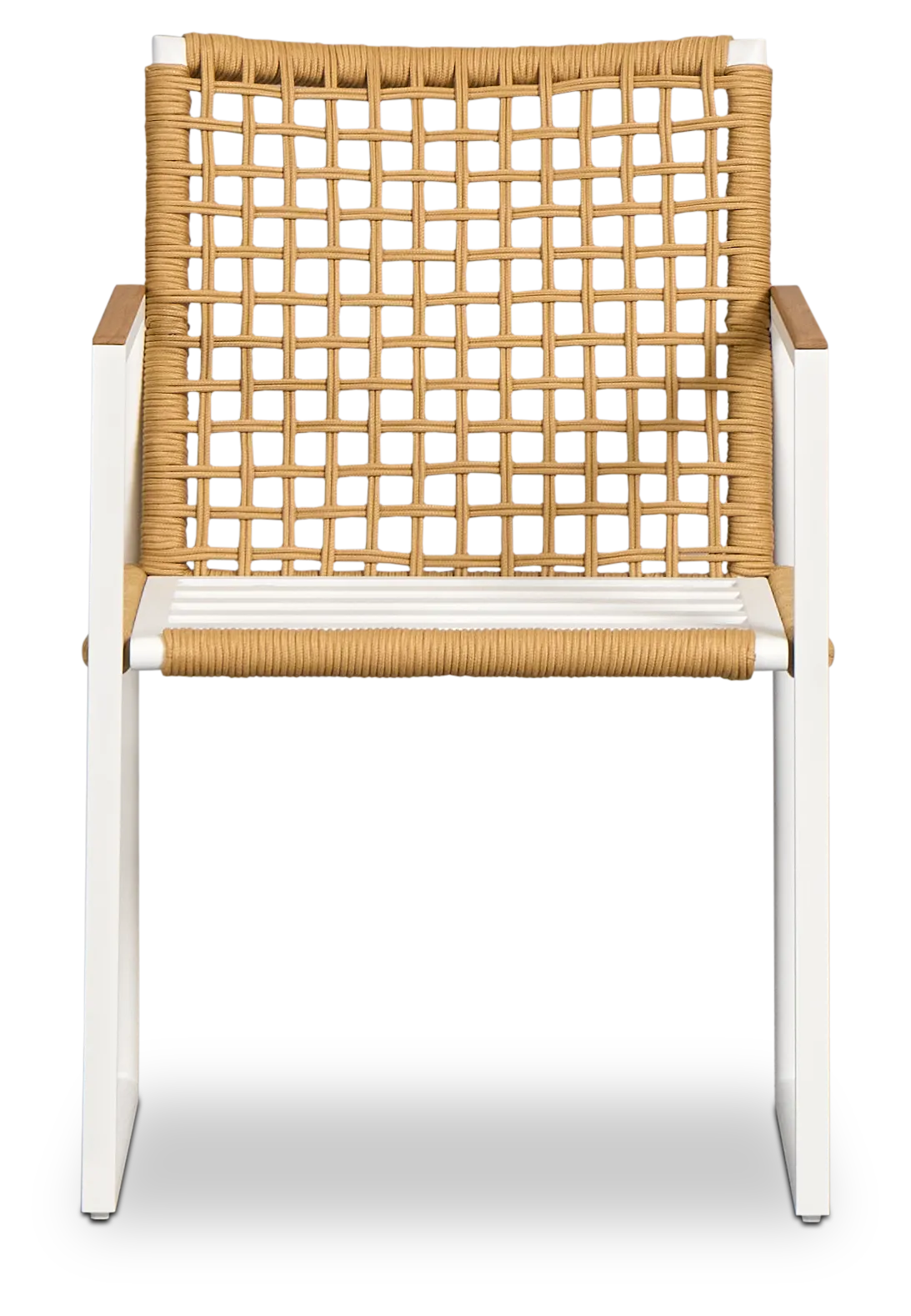 Sunrise White Teak Arm Chair Frame