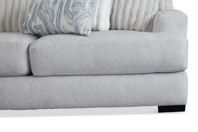 Kylie Light Gray Fabric Large Left Chaise Sectional