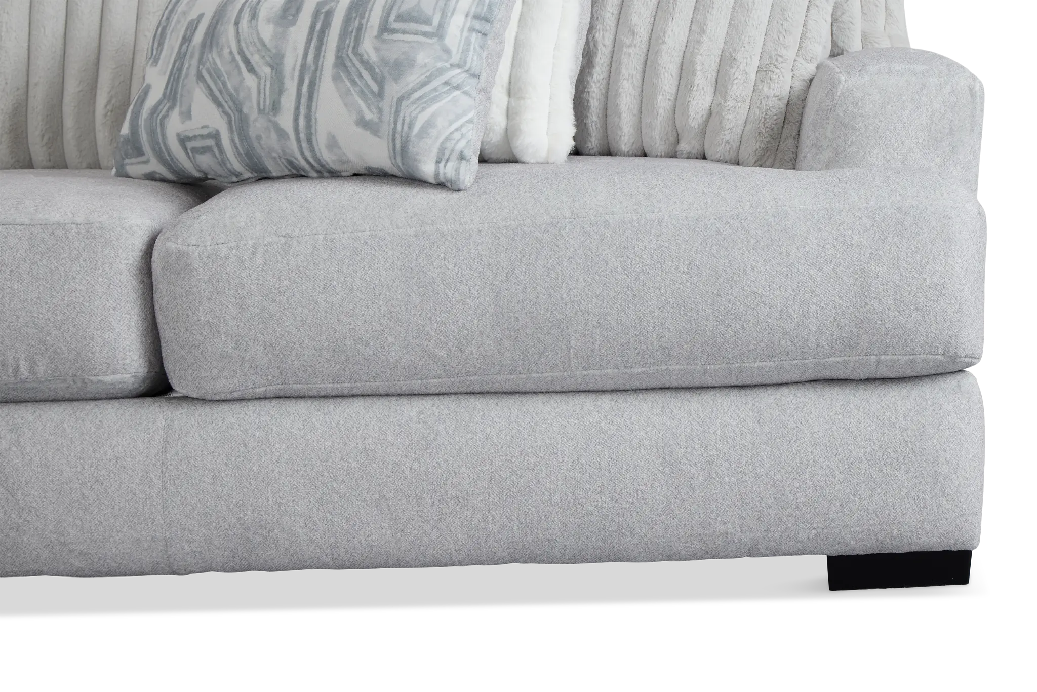 Kylie Light Gray Fabric Large Left Chaise Sectional Kylie Light Gray Fabric Large Left Chaise Sectional