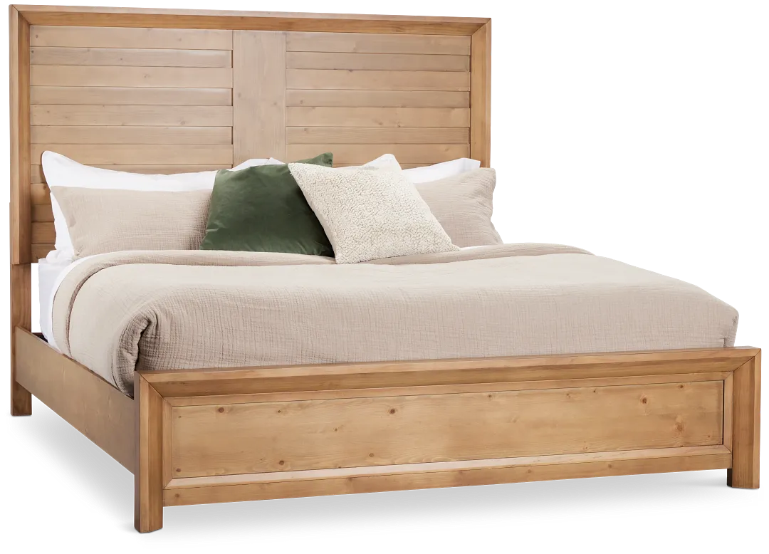 Vail Light Tone Panel Bed