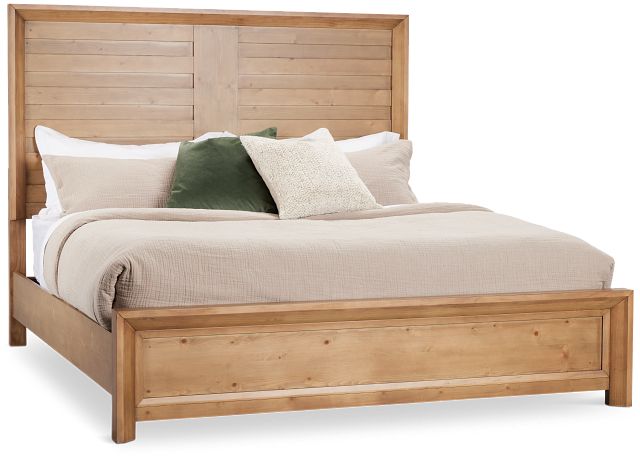 Vail Light Tone Panel Bed