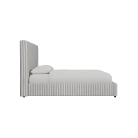 Grayton Sea Lane Light Gray 54" Upholstered Platform Bed