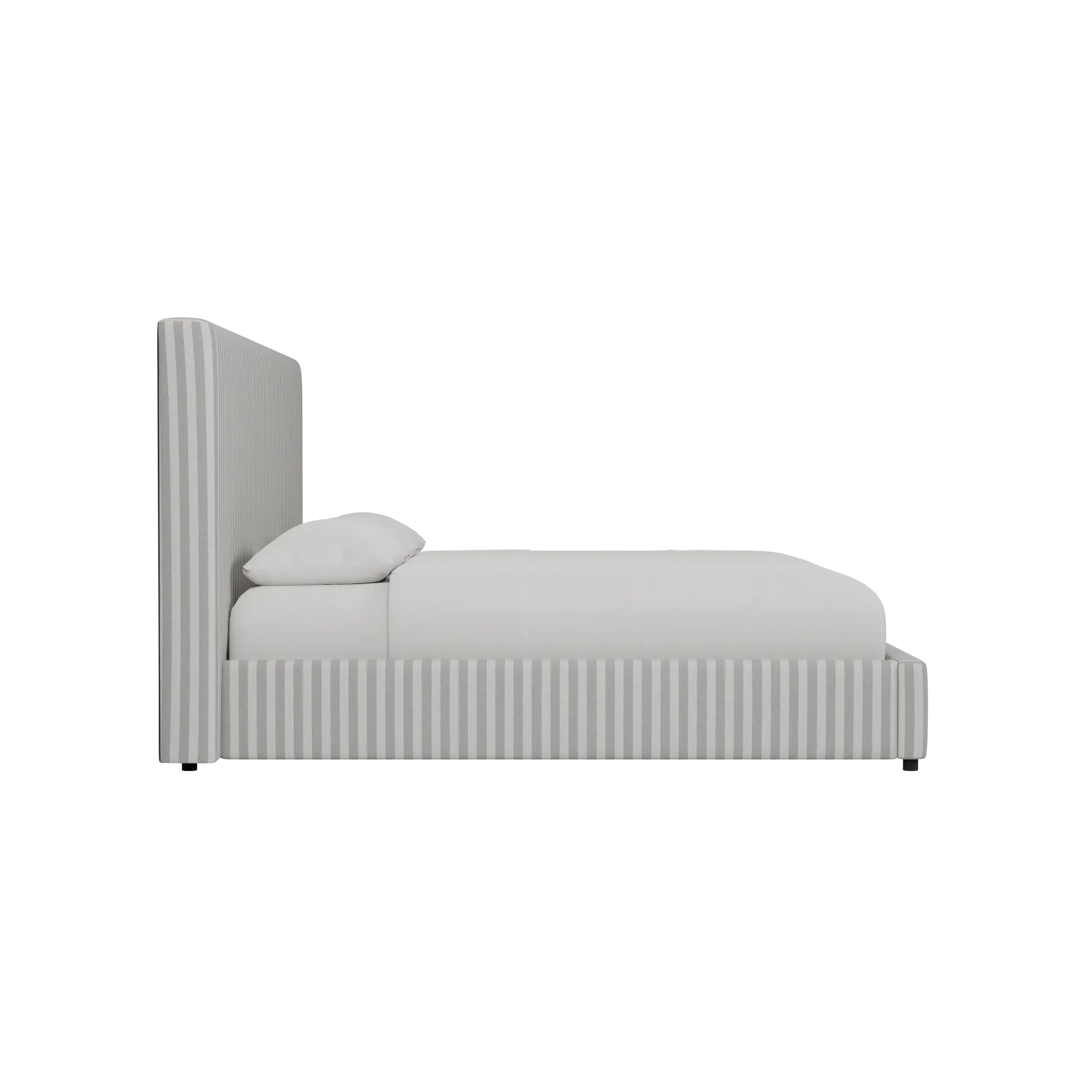 Grayton Sea Lane Light Gray 54" Upholstered Platform Bed Grayton Sea Lane Light Gray 54" Upholstered Platform Bed