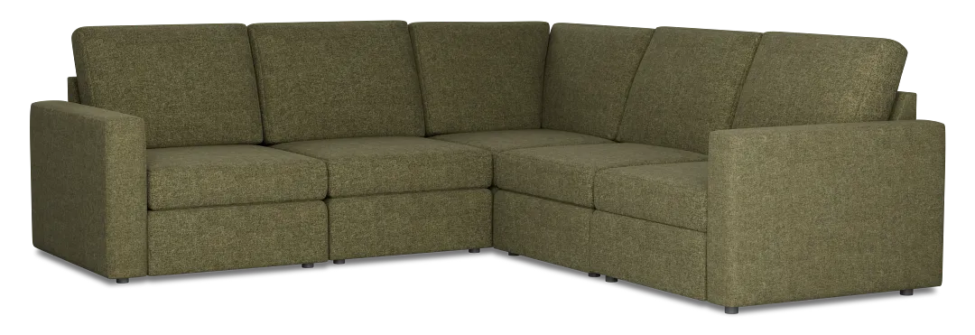 Citymod Green Fabric Small Two-arm Sectional