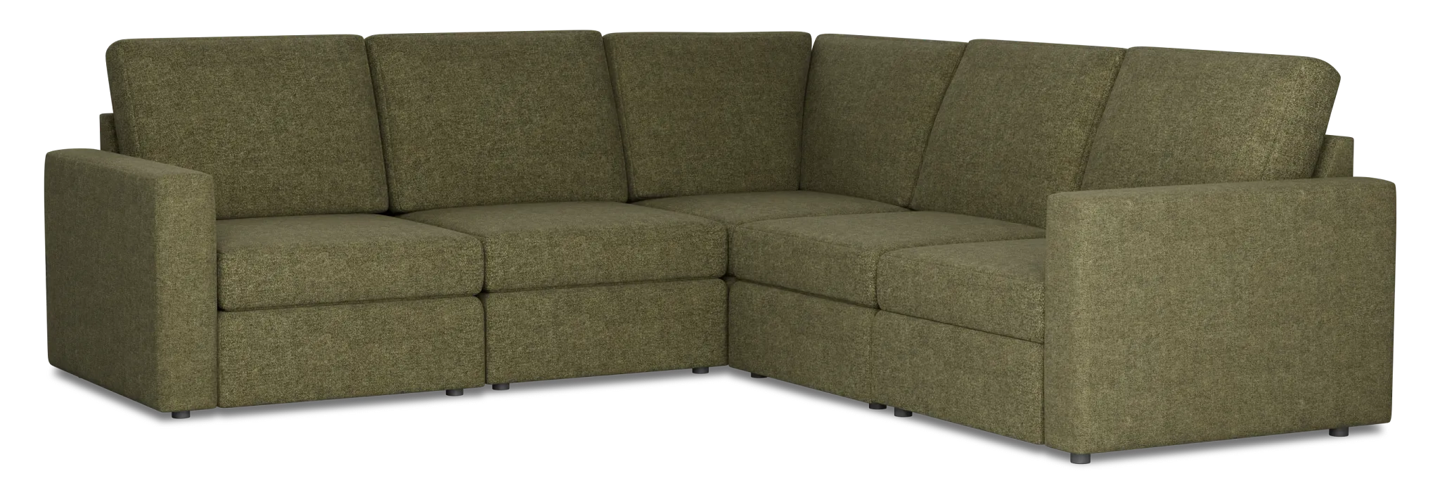 Citymod Green Fabric Small Two-arm Sectional