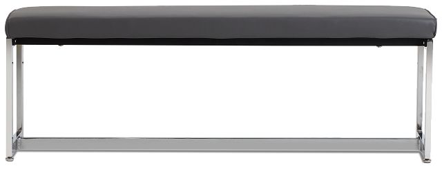 Bronx Gray Upholstered Dining Bench