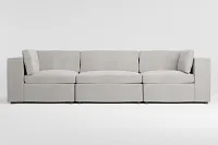 Destin Maguire Pewter Fabric 3-piece Modular Sofa