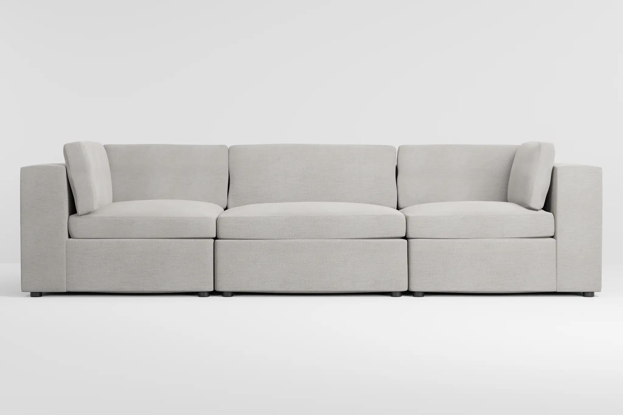 Destin Maguire Pewter Fabric 3-piece Modular Sofa Destin Maguire Pewter Fabric 3-piece Modular Sofa