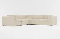 Destin Peyton Beige Fabric 5-piece Modular Sectional