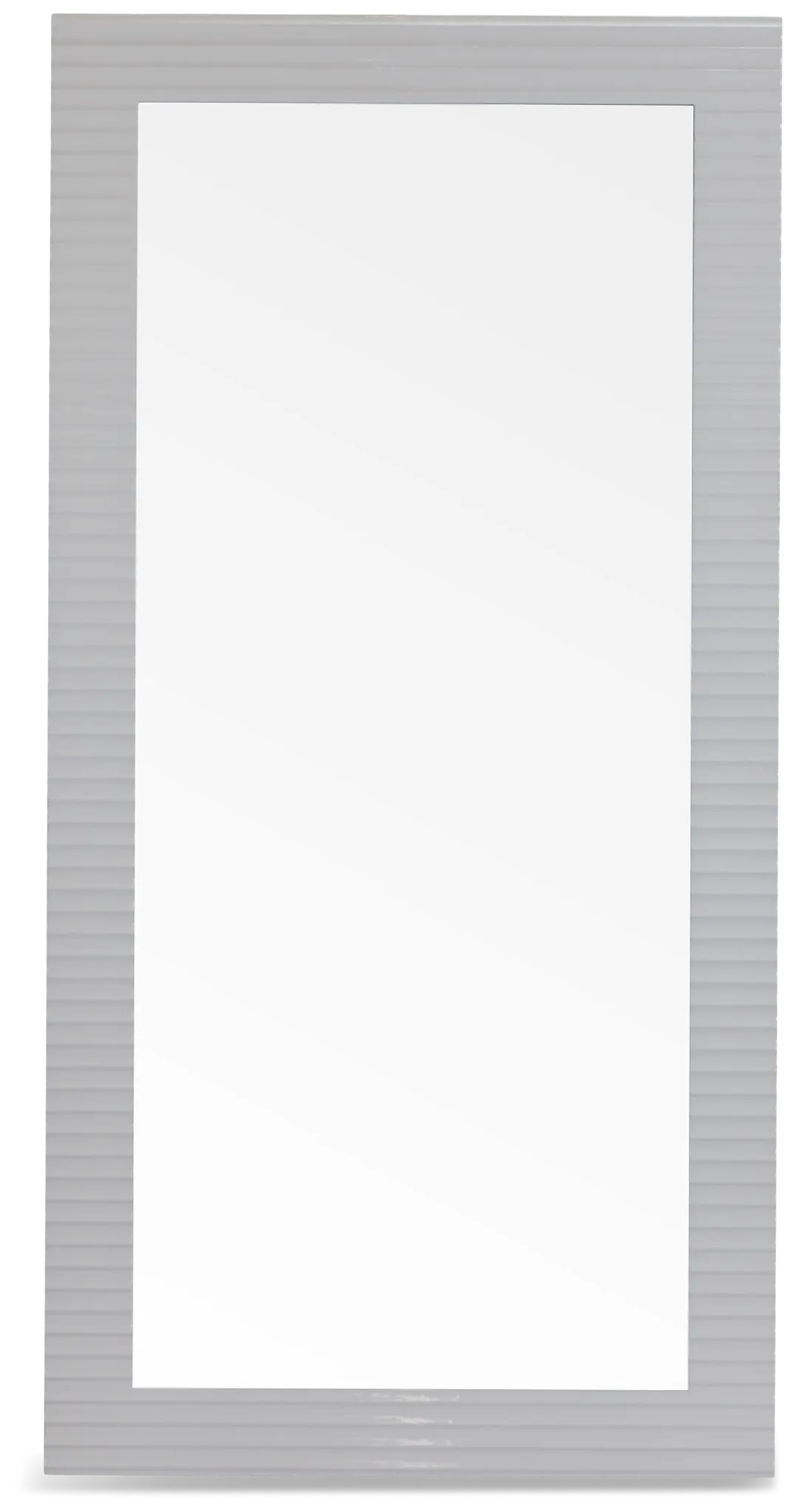 Surge White Floor Mirror