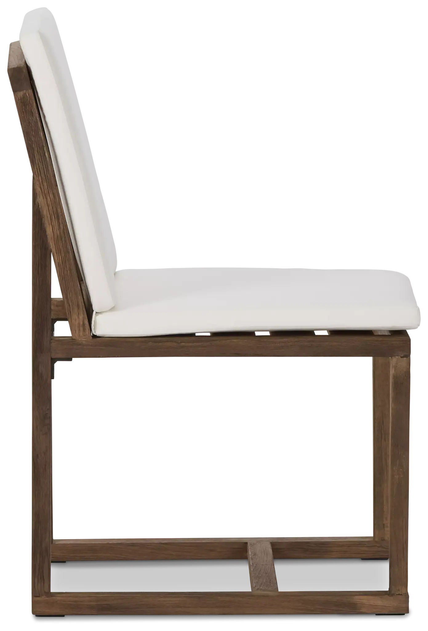 Linear Teak White Side Chair Linear Teak White Side Chair