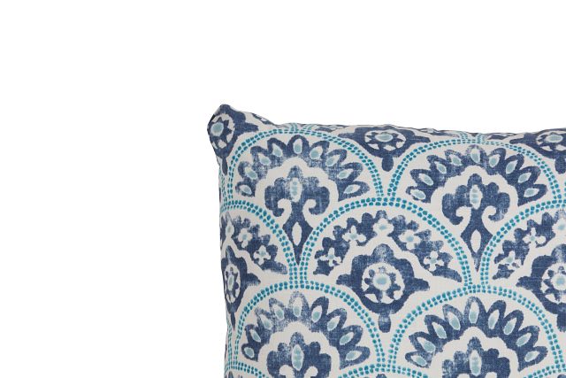 Tomini Blue Fabric 18" Accent Pillow (2)