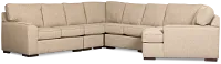 Sinclair Brown Fabric Large Right Cuddler Sectional